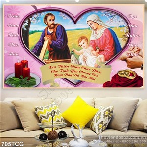 Tranh công giáo gia đình yêu thương