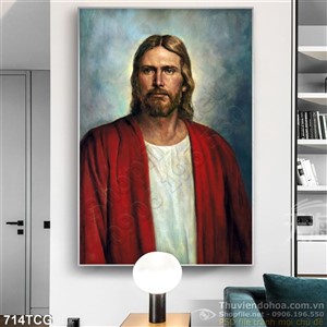 Tranh Chúa Giê su khổ dọc in tranh canvas wall