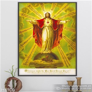 Tranh Jesus hiện hình in vải canvas