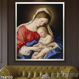Tranh Mẹ Maria và và Chúa hài nhi ấn tượng