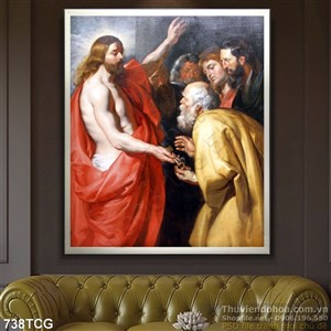 Tranh decor wall Jesus và thần dân