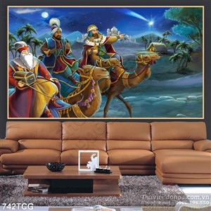 Tranh công giáo sứ giả đi viếng Chúa hài nhi