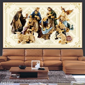 Tranh công giáo các thiên thần in gạch