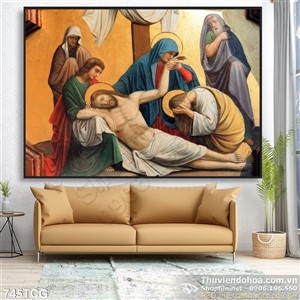 Tranh công giáo Chúa Jesus bên thập giá