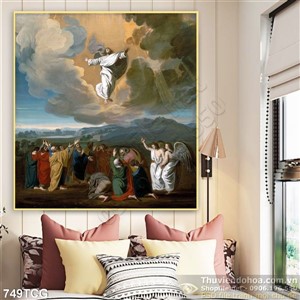 Tranh công giáo Chúa Jesus và muôn dân in uv