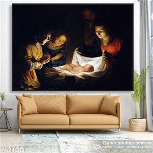 Tranh công giáo Chúa hài nhi giáng trần