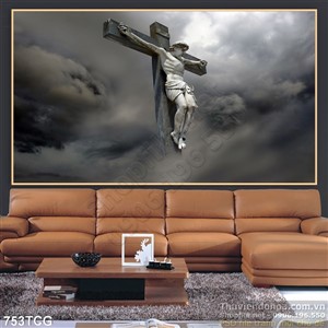 Tranh công giáo Chúa Jesus trên cây thập giá