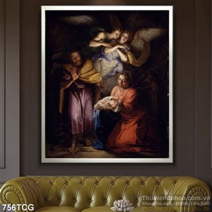 Tranh Chúa hài nhi sinh ra đời