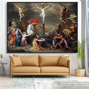 Tranh công giáo Chúa Jesus chịu đóng đinh vào thập giá