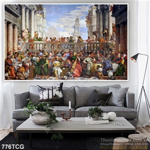 Tranh công giáo in gạch wall