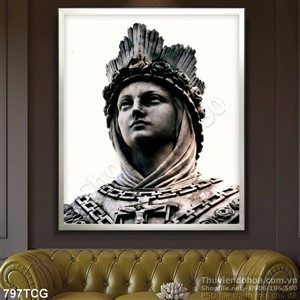 Tranh canvas công giáo tượng Mẹ Maria