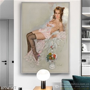 Tranh khỏa thân nghệ thuật sơn dầu đẹp