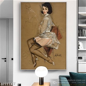 Tranh khỏa thân nghệ thuật sơn dầu treo tường