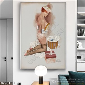 Tranh khỏa thân nghệ thuật sơn dầu đẹp