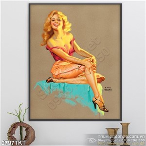 Tranh khỏa thân nghệ thuật sơn dầu treo tường