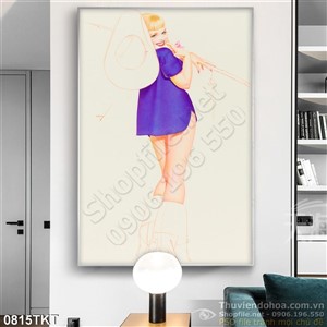 Tranh khỏa thân nghệ thuật chì màu đẹp