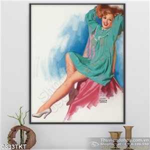 Tranh khỏa thân nghệ thuật sơn dầu trang trí