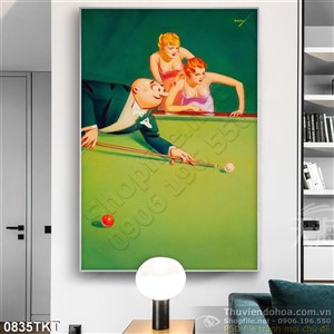 tranh billiard pool snooker bi a bi-a Tranh bida khỏa thân nghệ thuật Châu Âu
