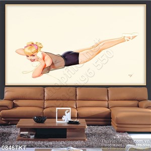 Tranh khỏa thân nghệ thuật màu treo tường