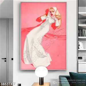 Tranh khỏa thân nghệ thuật sơn dầu màu