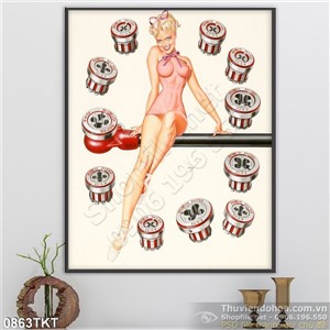Tranh khỏa thân nghệ thuật trang trí phòng khách