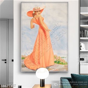 Tranh khỏa thân nghệ thuật sơn dầu trang trí phòng