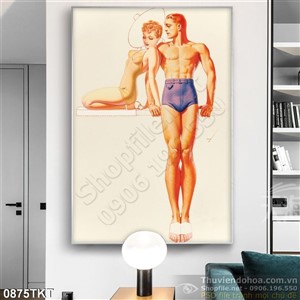 Tranh khỏa thân nghệ thuật sơn dầu quyến rũ