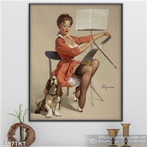 Tranh khỏa thân nghệ thuật sơn dầu trang trí tường