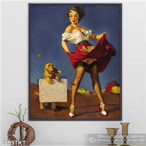 Tranh khỏa thân nghệ thuật sơn màu treo tường