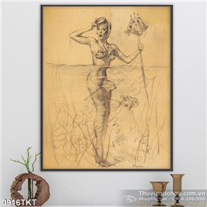 Tranh khỏa thân nghệ thuật chì độc đáo