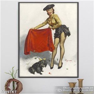 Tranh khỏa thân nghệ thuật sơn dầu trang trí