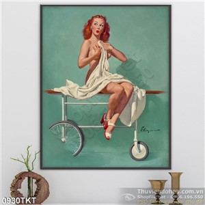 Tranh khỏa thân nghệ thuật sơn dàu treo tường