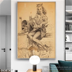 Tranh khỏa thân nghệ thuật chì độc đáo