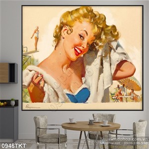 Tranh khỏa thân nghệ thuậtsơn dầu hiện đại Châu Âu