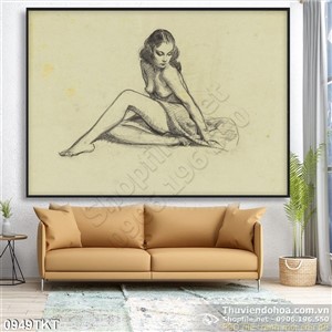 Tranh khỏa thân nghệ thuật chì đẹp