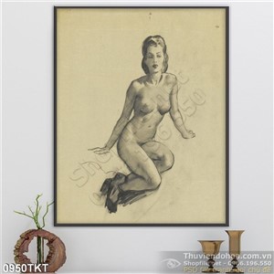 Tranh khỏa thân nghệ thuật chì đẹp