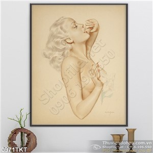 Tranh khỏa thân nghệ thuật thiếu nữ Châu Âu