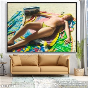 Tranh khỏa thân nghệ thuật phoơi nắng