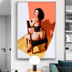 Tranh khỏa thân nghệ thuật vũ nữ sexy