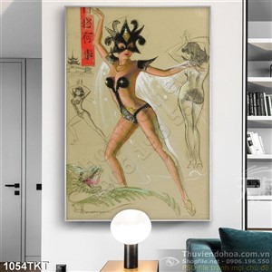 Tranh khỏa thân nghệ thuật trang trí phòng khách