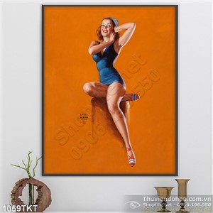 Tranh khỏa thân nghệ thuật sơn dầu trang trí tường