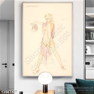 Tranh khỏa thân nghệ thuật màu nước khiêu gợi Tranh khỏa thân nghệ thuật màu nước khiêu gợi