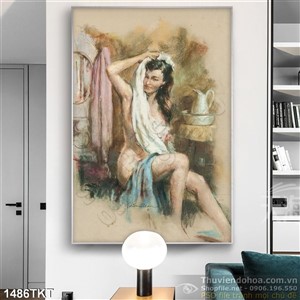 Tranh khỏa thân nghệ thuật sơn dầu đẹp Tranh khỏa thân nghệ thuật sơn dầu đẹp