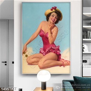 Tranh khỏa thân nghệ thuật sơn dầu quyến rũ Tranh khỏa thân nghệ thuật sơn dầu quyến rũ