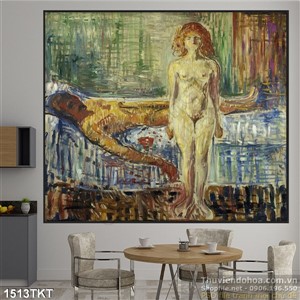 Tranh khỏa thân nghệ thuật sơn dầu quyến rũ Tranh khỏa thân nghệ thuật sơn dầu quyến rũ