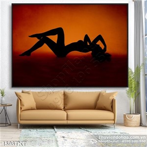 Tranh khỏa thân nghệ thuật trang trí phòng khách