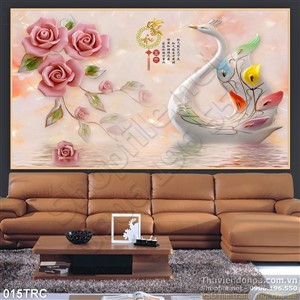 Tranh giả ngọc thư pháp thiên nga