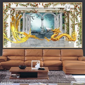 Tranh Rồng  kim tiền treo tường