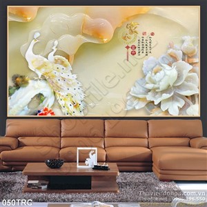 Tranh giả ngọc chim công