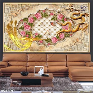 Tranh rồng phượng điêu khắc treo tường